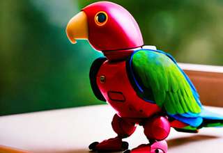 A robot parrot.